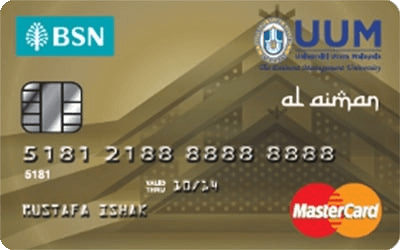 Kad kredit BSN-UUM Al-Aiman MasterCard Gold 