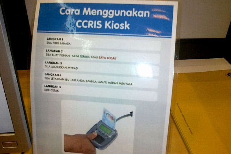 CCRIS kiosk bank negara malaysia