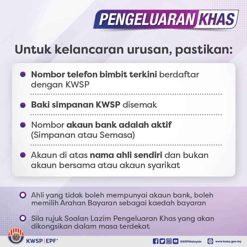 Senarai semakan sebelum mohon Pakej Pengeluaran Khas KWSP RM10,000